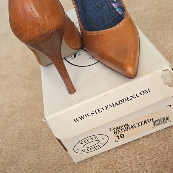 NWT! Steve Madden "Tripin' natural leather stiletto pumps! (10) - Picture 8 of 8